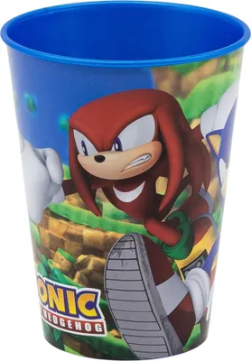 Produktbild von STOR Sega Sonic Kinder-Plastikbecher, 260 ml, BPA-frei, wiederverwendbar und waschbar, nicht mikrowellengeeignet