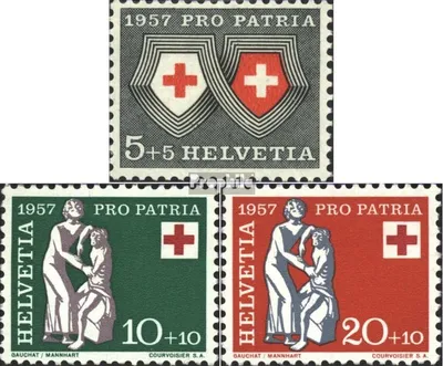 Produktbild von Briefmarken Schweiz 1957 Mi 641-643 postfrisch Pro Patria