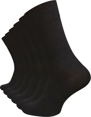 Produktbild von Cotton Prime® 6 Paar Socken ohne Gummibund 39-42 schwarz