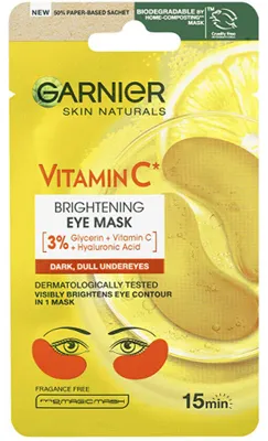 Produktbild von GARNIER - Skin Naturals Vitamin C Aufhellende Augenmaske - Aufhellende Augenmaske mit Vitamin C 1,0pcs