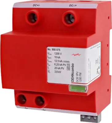 Immagine prodotto di Scaricatore di sovratensione DEHN PV, 1200 V CC, tipo I/II, contatto FM, 1 pz.