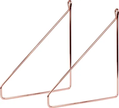 Produktbild von Natural Goods Berlin Regalhalter PANKOW, Regalhalterung, Regalträger, Wandregal, Wandkonsole, Roségold, für 200 mm Regalboden, 2 Stück