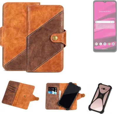 Produktbild von K-S-Trade Handyhülle Schutzhülle Bookstyle Case Wallet-Case kompatibel mit Telekom T Phone 2023 Cover Klapphülle Kantenschutz Smartphone