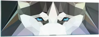 Produktbild von Bilder auf glas - Hund Husky Portrait - 160x50cm - Glasbilder - Wandbilder - Kunstdruck - zum Aufhängen bereit - Wanddekoration aus Glas - Glas Bilder - Wandbild auf Glas - Einteilig - GAB160x50-3080