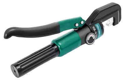 Immagine prodotto di Pinza crimpatrice idraulica - Pinza per capicorda - 60 kN - Testa a C girevole a 360° - 8 matrici di crimpatura da 4–70 mm² - Manuale - Per tubi in PEX, rame e alluminio - Verde scuro