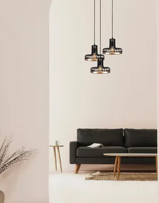Produktbild von Opviq, Fellini- Fellini ABY, Schwarz,Kupfer, Kronleuchter, Metallkörper