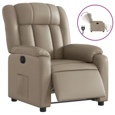 Produktbild von vidaXL Relaxsessel Elektrisch Cappuccino-Braun Kunstleder