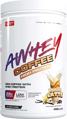 Produktbild von VAST AWhey Coffee (450g) Vanilla Latte - Funktionelle Lebensmittel - Eiweißhaltige Lebensmittel