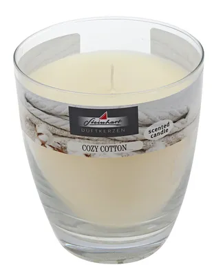 Produktbild von Duftkerze im Glas (bauchig) Cozy Baumwolle 107/92 mm, ca. 40 h