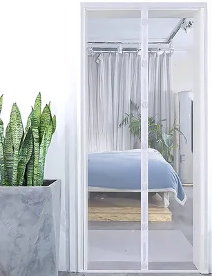 Produktbild von Magnet-Fliegengitter Tür 100x210 cm, Mückenschutz, einfach zu installieren, Polyester