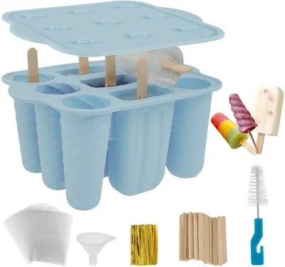 Immagine prodotto di Stampo per ghiaccioli fai da te a 9 scomparti per yogurt gelato - blu