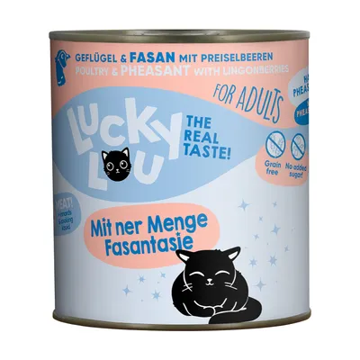 Produktbild von Lucky Lou Lifestage Adult Geflügel & Fasan 6x 800g Katzenfutter Nassfutter