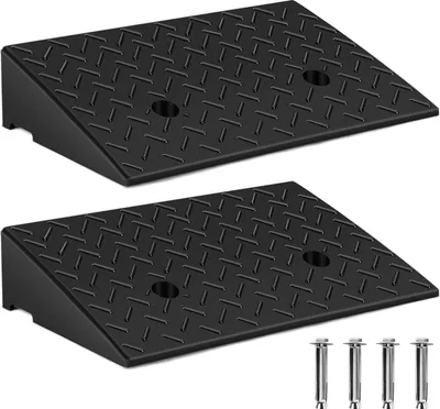 Immagine prodotto di Bettizia Rampe per marciapiedi a 2 posti Rampa in gomma Rampa per sedia a rotelle Rampa per soglia Rampa per marciapiedi per rollator Moto 49x30x11cm
