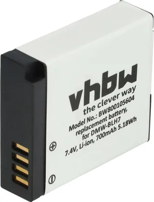 Produktbild von vhbw Akku kompatibel mit Panasonic Lumix DMC-GF7, DMC-GF8, DC-GX800K, DC-GX800, DC-GX850, DC-GX880, DMC-GF7K Kamera (600 mAh, 7,2 V, Li-Ion), Infochip