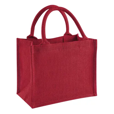 Immagine prodotto di Borsa di iuta Westford Mill / Mini borsa regalo di iuta, 6 litri BC2791 (Taglia unica) (Rosso/Rosso)