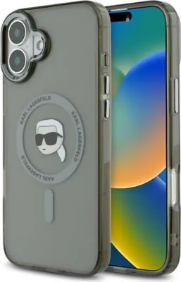 Image de Karl Lagerfeld Iml Metal Karl Head Magsafe Case pour Iphone 16 Plus - Noir