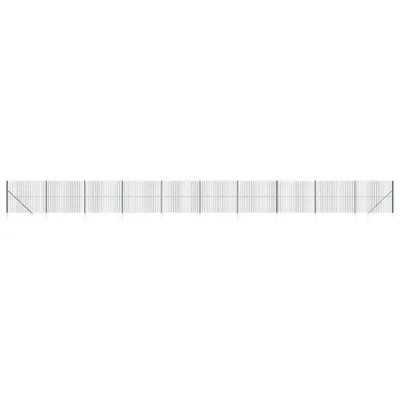 Produktbild von vidaXL Maschendrahtzaun mit Bodenhülsen Grün 1,6x25 m