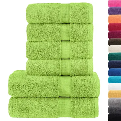 Immagine prodotto di Set ASciugamani SOLUND 6 pz Verde Mela 600 gsm