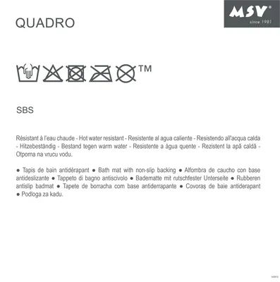 Immagine prodotto di Tenda da doccia MSV Quadro