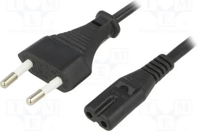 Zdjęcie produktu dla 1 x Kabel 1,5 m, wtyk CEE 7/16 (C), gniazdo IEC C7, elastyczny, do zasilania komputerów