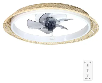 Produktbild von Cecotec Deckenventilator mit Licht EnergySilence LampAero 620 Natürliches Design