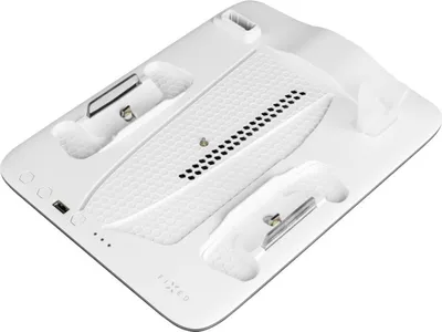 Image de Stacjonarna stacja wielofunkcyjna dla PlayStation 5 (Slim) z wentylatorami i ładowaniem dla dwóch kontrolerów DualSense | FIXPS5S-MCS-BW