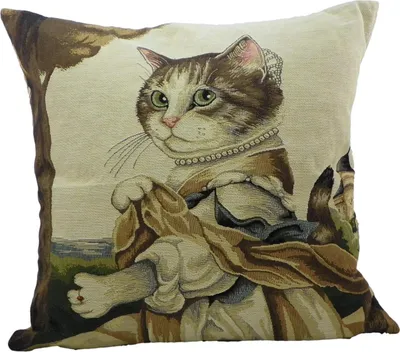 Immagine prodotto di Cuscino arazzo Mars & More GRÄFIN KATER con ingresso 45x45cm imbottitura gatto vintage