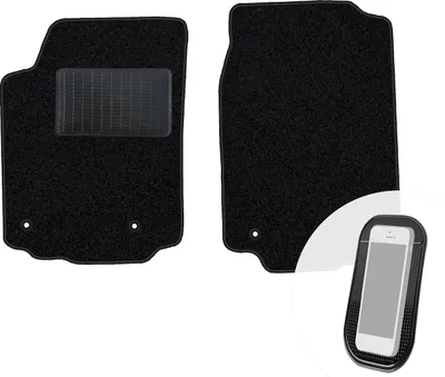 Produktbild von moto-MOLTICO Vorne Fußmatten Auto Velours Autoteppiche Schwarz Automatten Set 2-teilig passend für Audi 80 Cabrio 1988-1994