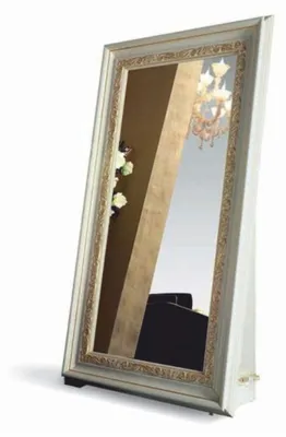 Produktbild von Casa Padrino Luxus Barock Standspiegel Elfenbein / Gold H. 214 cm - Italy