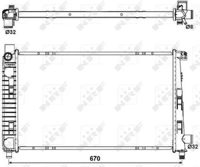Produktbild von NRF Kühler, Motorkühlung  54719