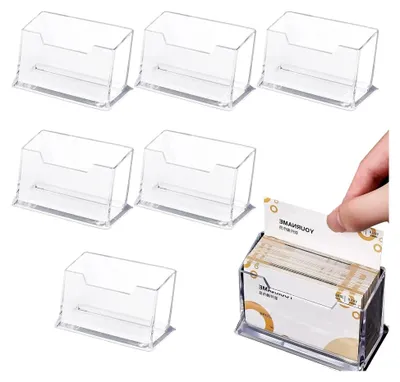 Produktbild von 6 Stück transparente Visitenkartenhalter aus Acryl