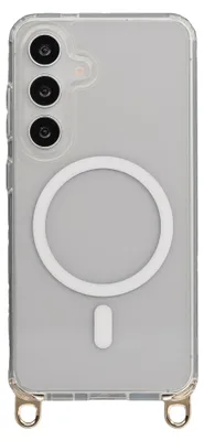 Productafbeelding van Selencia Rivièra MagSafe Backcover met afneembare haakjes voor de Samsung Galaxy S25 / S24 - Transparant