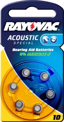 Produktbild von Rayovac Acoustic Special Hörgerätebatterie Typ PR70 6er Blister