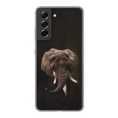 Produktbild von MuchoWow® Handyhülle Schutzhülle Hülle für Samsung Galaxy S21 FE Elefant - Tiere - Kunst Silikon Softcase Handy Hülle - Mobiltelefonhülle