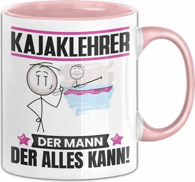 Produktbild von Kajaklehrer Tasse Geschenk für Kajaklehrer Der Mann Der Alles Kann Geschenkidee zum Geburtstag (Rosa)