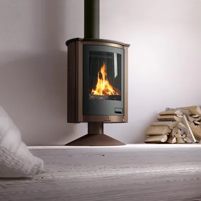 Produktbild von HS FLAMINGO Kaminofen MASTERFLAMME Piccolo II - braun - Samt