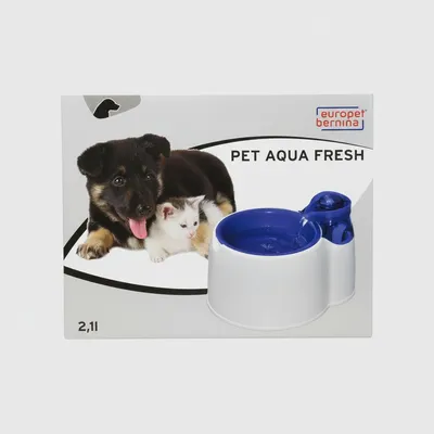 Produktbild von EBI Europet Bernina Aqua Fresh Trinkbrunnen LED 2,1L Katzen Hunde Weiß Blau