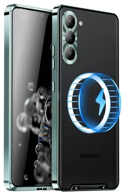 Obrázek produktu pro Pro Samsung Galaxy S24 Magnetic Magsafe Metal Design Protective Cover Case Green