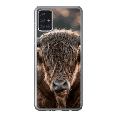 Produktbild von MuchoWow® Handyhülle Schutzhülle Hülle für Samsung Galaxy A52 5G Schottischer Highlander - Mantel - Porträt Silikon Softcase Handy Hülle - Umschlag