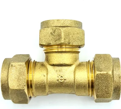 Immagine prodotto di Raccordo a T a compressione da 15 mm con raccordo a vite