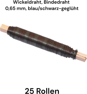 Produktbild von Floristendraht blaugeglüht für Deko & Floristik 0,65mm 2,5kg Bindendraht Basteldraht
