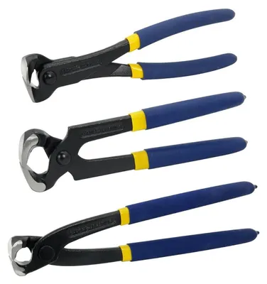 Image de Ensemble de pinces de coupe : pince pour menuisier, pince coupante et pince à sertir, 8 pouces
