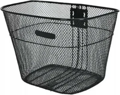 Immagine prodotto di Cestino per bicicletta in metallo nero 31,5x22x21 cm – resistente e pratico