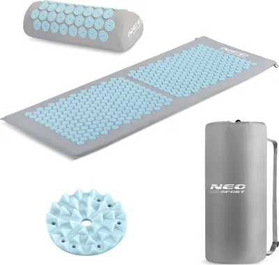 Zdjęcie produktu dla Mata do akupresury z kolcami Neo-Sport NS-901 szaro-niebieska