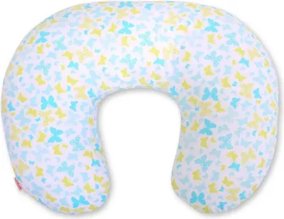 Image de Bobono coussin d'allaitement en forme de haricot bleu ergonomique 60x47 cm