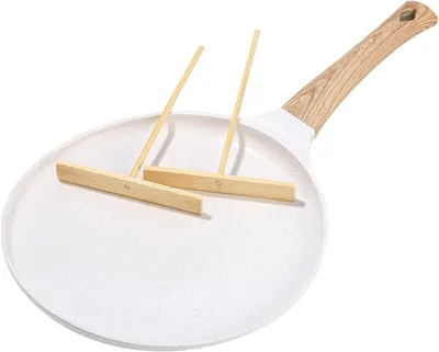 Imagen del producto de Sartén para crepes con revestimiento antiadherente, de 24 cm, apta para inducción, sin , ideal para la cocina