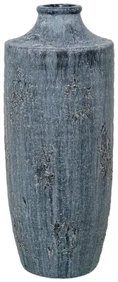 Produktbild von Bodenvase aus Keramik, rustikales Hellgrau, 17 x 17 x 42 cm