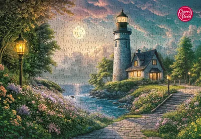 Produktbild von CHERRY PAZZI Mondschein-Leuchtturm-Puzzle 500 Teile