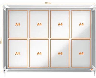 Zdjęcie produktu dla Nobo 1902569, Biały, Stal, Standard, 972 mm, 689 mm, 54 mm