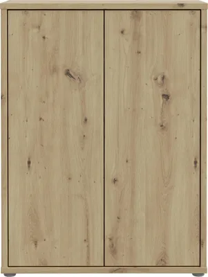 Produktbild von Forte ALICE SPRINGS Schuhschrank 70 80, moderner Flurschrank mit 2 Türen und 4 Einlegeböden, Holzwerkstoff, Artisan Eiche Holzdekor, 74,5 cm breit x 99,1 cm hoch x 34,9 cm tief